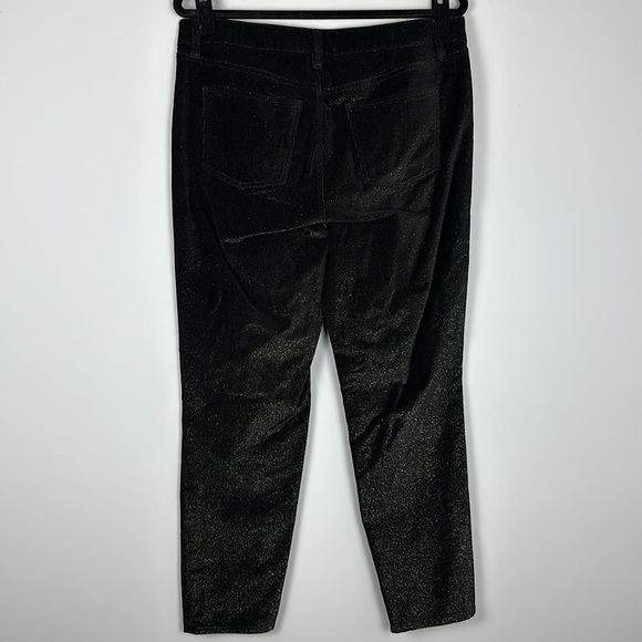 Talbots Black Sparkle Corduroy Slim Ankle Pants SIZE 10 - Picture 4 of 6